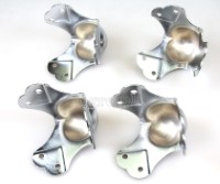 BC05 Flight Case Large Ball Corner with Offset, 6 holes 80 x 66 mm, Chrome, Set of 4