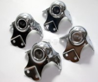BCF05 Flight Case Large Stackable Ball Corner, 6 holes 80 x 66 mm, Chrome, Set of 4