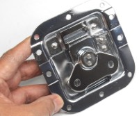 BL02E-L Flight Case Medium Butterfly Latch, w/ Offset w/ Padlock Hook, 105mm x 112mm Chrome