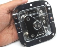 BL02E-L Flight Case Medium Butterfly Latch, w/ Offset w/ Padlock Hook, 105mm x 112mm Chrome