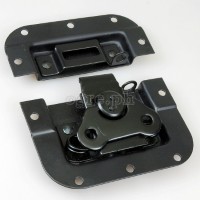 BL02E-LB Flight Case Medium Butterfly Latch, w/ Offset w/ Padlock Hook, 105 x 112mm Black