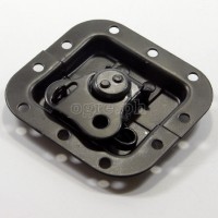 BL03-LB Flight Case Small Butterfly Latch, 77mm x 82mm, with Padlock Hook, 10mm Recess, Black