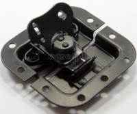 BL03-LB Flight Case Small Butterfly Latch, 77mm x 82mm, with Padlock Hook, 10mm Recess, Black