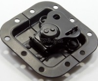 BL03-LB Flight Case Small Butterfly Latch, 77mm x 82mm, with Padlock Hook, 10mm Recess, Black