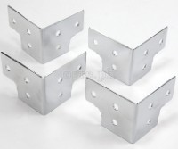 F0430N Flight Case Small Corner Brace Protector 48*38mm, Chrome, Set of 4