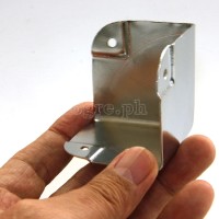FN03 Flight Case Medium Flat Corner w/ Offset, 3 holes 50 x 50 mm, Chrome, Set of 4