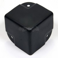 FN03-B Flight Case Medium Flat Corner w/ Offset, 3 holes 50 x 50 mm, Black, Set of 4