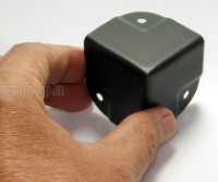 FN04-B Flight Case Small Flat Corner w/ Offset, 3 holes 40 x 40 mm, Black, Set of 4