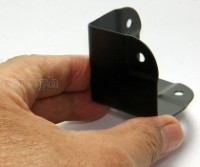 FN04-B Flight Case Small Flat Corner w/ Offset, 3 holes 40 x 40 mm, Black, Set of 4