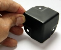 FN04-B Flight Case Small Flat Corner w/ Offset, 3 holes 40 x 40 mm, Black, Set of 4
