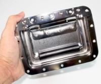 H01 Flight Case Large Recessed Handle with Rubber Grip, 178 x 128mm, 16mm Recess