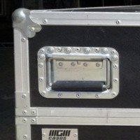 H01 Flight Case Large Recessed Handle with Rubber Grip, 178 x 128mm, 16mm Recess