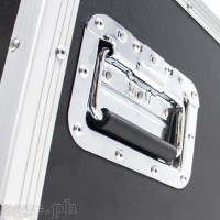 H02B Flight Case Medium Recessed Handle with Rubber Grip, 162 x 108mm, 10mm Recess, Chrome