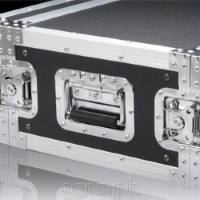 H02B Flight Case Medium Recessed Handle with Rubber Grip, 162 x 108mm, 10mm Recess, Chrome
