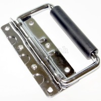 H03P Flight Case Small Surface Handle with Grip, 122 x 86mm Chrome, Set of 2