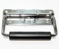 H03P Flight Case Small Surface Handle with Grip, 122 x 86mm Chrome, Set of 2