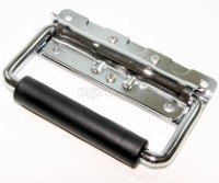 H03P Flight Case Small Surface Handle with Grip, 122 x 86mm Chrome, Set of 2