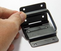 HS01-B Flight Case Small Stop Hinge, 48x87mm, Black, Set of 2