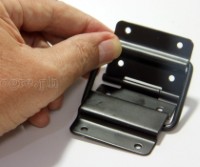 HS01-B Flight Case Small Stop Hinge, 48x87mm, Black, Set of 2