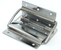 HS05 Flight Case Medium Stop Hinge, 71x110mm, Chrome, Set of 2