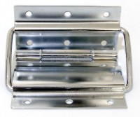 HS05 Flight Case Medium Stop Hinge, 71x110mm, Chrome, Set of 2