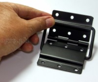 HS05-B Flight Case Medium Stop Hinge, 71x110mm, Black, Set of 2