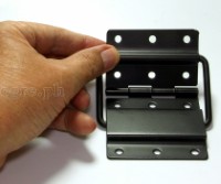 HS05-B Flight Case Medium Stop Hinge, 71x110mm, Black, Set of 2