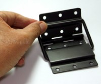 HS05-B Flight Case Medium Stop Hinge, 71x110mm, Black, Set of 2