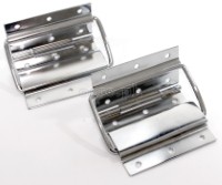 HS06 Flight Case Medium-Large Stop Hinge, 100x129mm, Chrome, Set of 2