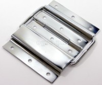 HS06 Flight Case Medium-Large Stop Hinge, 100x129mm, Chrome, Set of 2