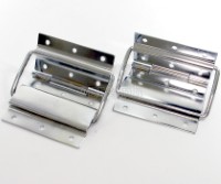 HS06 Flight Case Medium-Large Stop Hinge, 100x129mm, Chrome, Set of 2