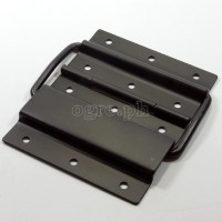 HS06-B Flight Case Medium-Large Stop Hinge, 100x129mm, Black, Set of 2