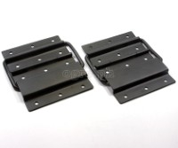 HS06-B Flight Case Medium-Large Stop Hinge, 100x129mm, Black, Set of 2