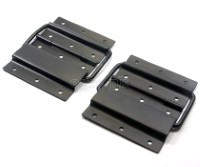 HS06-B Flight Case Medium-Large Stop Hinge, 100x129mm, Black, Set of 2