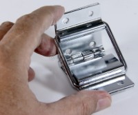 HS08 Flight Case Small Lid Stay Hinge, 40x95mm, Chrome, Set of 2