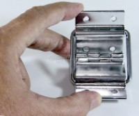 HS08 Flight Case Small Lid Stay Hinge, 40x95mm, Chrome, Set of 2