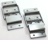 HS08 Flight Case Small Lid Stay Hinge, 40x95mm, Chrome, Set of 2