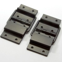 HS08-B Flight Case Small Lid Stay Hinge, 40x95mm, Black, Set of 2