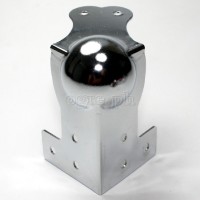 MB02 Flight Case Large Combination Ball Corner / Brace, 8 Holes 94mm, Chrome, Set of 4