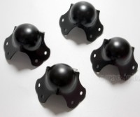 SC02-B Flight Case Small Ball Corner, 3 Holes, 55*45mm, Black, Set of 4