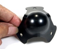 SC02-B Flight Case Small Ball Corner, 3 Holes, 55*45mm, Black, Set of 4