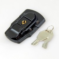 TL02-LB Flight Case Medium Drawbolt Closure Latch, Key Lockable 75 x 45mm Black