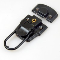 TL02-LB Flight Case Medium Drawbolt Closure Latch, Key Lockable 75 x 45mm Black