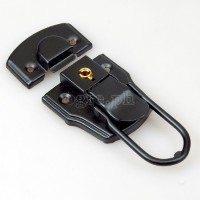 TL02-LB Flight Case Medium Drawbolt Closure Latch, Key Lockable 75 x 45mm Black