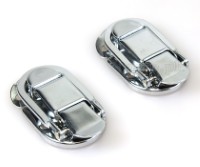 TL03 Flight Case Small Drawbolt Closure Latch, 58 x 34mm, Chrome, Set of 2