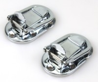 TL03 Flight Case Small Drawbolt Closure Latch, 58 x 34mm, Chrome, Set of 2