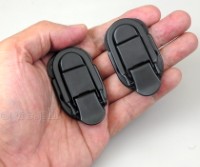 TL03-B Flight Case Small Drawbolt Closure Latch, 58 x 34mm, Black, Set of 2