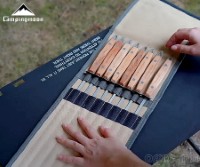K480 Stainless Steel Barbecue Skewers with Wooden Handles (Pack of 8 in Storage Bag) 