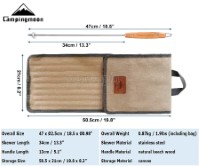 K480 Stainless Steel Barbecue Skewers with Wooden Handles (Pack of 8 in Storage Bag) 