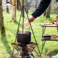 MS-105 Four-Sections Aluminum Alloy Outdoor Cooking Tripod